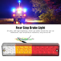 Miniatyrbillede 8 af 8: Par 12V 20LEDs Rektangulære Trailer Baglygter Vandtætte Bagside Markeringslys til RV Truck Camper