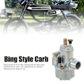Pikkukuva 7 / 8: 15mm Bing-tyylinen hiilihydraattimetalli ammattimaiset mopojen kaasuttimen vaihto Puch Maxi 50cc moottoreille