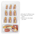 Miniatyrbillede 7 af 8: 24 stk. Moderne Falske Negle Aftagelige Lyse Farver Falske Negle Patch Fuld Dækning Neglekunst Tips02