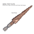 Miniatyrbild 7 av 8: Spiral Stegborr HSS Kobolt Hexskaft Stegborr M35 9 Storlekar 4‑12mm
