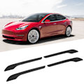 Miniatyrbilde 1 av 8: 4 stk Dørhåndtak Deksel ABS Ytre Håndtak Dekorativ Beskyttelses Klistremerker Erstatning for Tesla Model 3 2017‑2020 Matt Svart