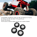 Miniatyrbild 3 av 8: 4 st RC Crawler Däck 1,9 tum Gummi Universal RC Däck med Plastfälg för Axial 1/10 Fjärrstyrda Bilar Silver