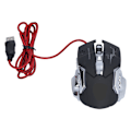 Miniatyrbilde 3 av 5: Spillmus med 4 justerbare DPI, ergonomisk design, 7 fargede LED-lys, kablet mus for PC, bærbar PC