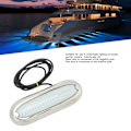 Miniatyrbillede 7 af 8: 12VDC Bådunder vandlys 120 LED Lysstærkt Lys IP68 Vandtæt Rustfrit til Skibe Yachter Motorbåde Blåt Lys
