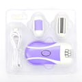 Miniatyrbilde 1 av 8: 3 i 1 USB Elektrisk Epilator Damebarbering Hårfjerning Neglefiling Ansikts- og Kroppspleie Lilla