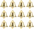 120 st hängande julklockor 16 mm mini julklocka prydnad (guld)