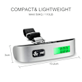 Miniatyrbild 4 av 5: Noggrann Resevåg: 50 kg Max Kapacitet Digital Bagagevåg Med Högprecisionssensor, Lättläst LCD-skärm Med Bakgrundsbelysning, Idealisk För Frekventa