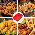 Miniatyrbillede 3 af 4: Airfryer silikonepande Airfryer silikonegryde rektangulær Airfryer silikonebakke red routine