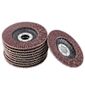 Miniatyrbillede 2 af 2: 10 stk. Flap Disc 4,5 tommer Slibning Sandpapir Hjul God Varmeafledning Lav Støj Elastisk Slibning Flap Hjul