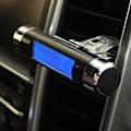 Miniatyrbild 4 av 5: Bilklocka Termometer Tunnformad LCD-display Luftventilklämma LED Digital Bilklocka Termometer