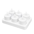 Miniatyrbillede 8 af 8: Stearinlys Varmt Hvidt Lys LED Te Lys til Bryllup Fest Bord Spisestue 100‑240VUS Stik