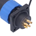 Miniatyrbillede 4 af 8: Vandafvisende Stikkontakt Kvadratisk Luftfartsstrømstik Butt Terminal Adapter AC 380V SP205 Pin
