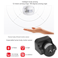 Miniatyrbillede 8 af 8: Bevægelsessensor Detektor Switch Vandtæt Intelligent Strålingsfri ABS Husning Infrarød PIR Bevægelsessensor AC110‑240V Sort