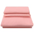 Miniatyrbild 2 av 3: Solid Ties Tvättad Bomullsduvet Överdrag Kuddfodral Sängkläder Set Rosa (#3)