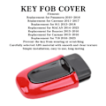 Miniatyrbillede 6 af 8: Nøglefob Cover Holdbar Robust Slidstærk Nøgleetui Beskyttelsesskal Udskiftning til Panamera Cayenne 911 Rød