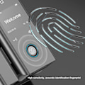 Miniatyrbillede 7 af 8: Smart Dørlås til TUYA Fingerprintskodekort APP Fremmøde Funktion til Glas Træ Dør