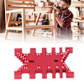 Miniatyrbild 1 av 8: Dovetail Jig Tenon Kaliper Aluminium Metrisk Imperial Skala Kort Mätning Träbearbetningsverktyg Röd