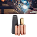 Miniatyrbillede 1 af 8: 7 stk MIG-pistol Gasløs Svejsning Loddekit Kobber Tip Diffuser Dysesæt Tilbehør