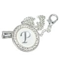 Miniatyrbild 5 av 8: Silikon Bebisnapp Silver A‑Z Bokstäver Säker BPA Fri Enstycke Sömlös Napp med Lock för Spädbarn 6‑18 Månader P