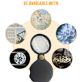 Miniatyrbild 6 av 8: Vikbara förstoringsglas, fickförstoringsglas med skyddande läderfodral för multifunktionell användning, kompakt och bärbar, idealisk present för