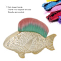 Miniatyrbillede 1 af 2: Multifunktionel Fisk Formet Negle Støv Fjerningsbørste Negle Rengøringsbørste Manikyr Værktøj (Grøn)