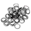 Miniatyrbilde 2 av 2: 100 stk Messing Stoff DIY Verktøy Strikking Tilbehør Anti Rust Lær Håndverk Øye (Svart 12mm)