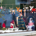 Miniatyrbild 6 av 7: Julgransdekorationer, Julgransprydnader i trä för festlig dekor, Bokstavsrenprydnader för att skapa en varm atmosfär, Hängande dekorationer