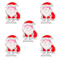 Miniatyrbild 2 av 2: Nagelkonst Dekoration Julgranar Tomte Legering Manikyr Dekaler #19