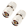 Miniatyrbillede 2 af 2: 2 stk. 50 ohm Messing N-Han til N-Han Adapter lige Connector