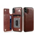 IPhone Xs IPhone X Lommebokdeksel med Kortholder, Dobbel Magnetisk Lås