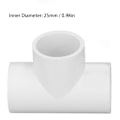 Miniatyrbilde 6 av 8: 12 stk PVC T-rørbeslag Plast Like Diameter Koblinger Adapter Vannforsyning Hjemmeforbedring 25mm ID