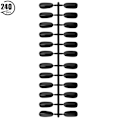 Miniatyrbild 2 av 2: 240 st Nagelgel Färgvisningstips Dubbelsidiga Vikbara Övningsprover Svart