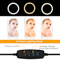 Miniatyrbillede 7 af 8: PULUZ 7,9 tommer LED Ringlys Mobiltelefon Live Broadcast Desktop Beslag Kit PKT3073B