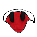 Miniatyrbillede 2 af 2: Hest Åndbar Øre Bonnet/Net/Maske/Hætte Hæklet Fly Slør Rideudstyr (Rød)