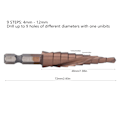 Miniatyrbild 5 av 8: Spiral Stegborr HSS Kobolt Hexskaft Stegborr M35 9 Storlekar 4‑12mm
