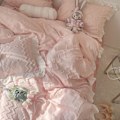 Miniatyrbild 3 av 5: Täcke med Anti-förskjutningsstruktur, Boho Queen Size Säng i en Väska, Lättskött Maskintvättbar Geometrisk Broderi för Flickrum, Elegant, 3 delar