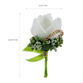 Miniatyrbillede 1 af 2: 1 stk Smuk Kunstig Håndlavet Brudepige Corsage Bryllup Brudgom Dekorationer (grøn)