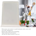 Miniatyrbillede 7 af 8: Rejse Spejl med Lys Bluetooth Højttaler LED 3 Farver Dæmpbar Bordmodel Foldbar Hvid