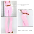 Miniatyrbild 3 av 4: Dam Enfärgad Utsvängd Byxa Butt Lifter Stilren Slim Fit Bell Bottom Byxor för Daglig Fritid Rosa M