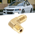 Miniatyrbillede 4 af 8: 4 AN til 1/8 NPT Fitting 90 Graders Messing Han-Gevinde Albue Slange Adapter Antikorrosion