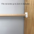 Miniatyrbild 3 av 5: Självhäftande Duschstångshållare, Elegant Design Gardinstångsfäste för Slät Yta, Ingen Borrning Krävs, Vattentät, Verktygsfri