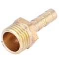 Miniatyrbilde 1 av 2: 5 stk G1/4 Hanntråd Barb Kobling Messing Rørtilbehør Kobling Forbindelse for Gass Væske 6mm