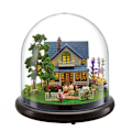 Miniatyrbild 2 av 8: DIY Handgjorda Byggnader Minihus Kit med LED-lampor Jul- och Födelsedagspresenter Heminredning #1