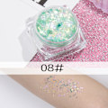 Miniatyrbillede 1 af 2: Glitter Sequins Gel Stjerne Hjerte Plet Ansigt Øje Læbe Hår Krop Dekoration Værktøj #8