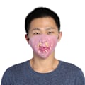 Miniatyrbillede 1 af 2: Halvmaske Sjove Scary Åndbar Latexmasker Fancy Dress Halloween Party Prank Prop #Snot&Rice