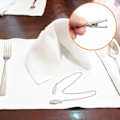 Miniatyrbild 3 av 5: Transformativa Servettklämmor för Halsen, Flerfärgat Set Ananas Mönster Flexibel Servetthållare För Familjer Kaféer Restauranger Fester Sjukhus