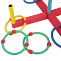 Miniatyrbillede 1 af 2: Børne Quoits Sæt Hånd-Hjerne Koordination Udvikling Legetøj Ringkast Sæt til 4~6 Børn Quoits