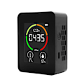 Miniatyrbild 1 av 8: Smart Air Quality Guardian, Portabel CO2-detektor med innovativa färgkodade varningar, Högprecisions inomhusluftföroreningstestare, LCD-display