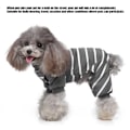 Miniatyrbillede 5 af 6: Indendørs Hundedragt Blød Polyester Hundefrakker Langærmet Stribet SkjorteSY59 Grå Kontrastfarve XL