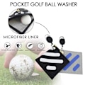 Miniatyrbild 5 av 7: Golfhandduk med klämma, bärbar infällbar fleecehandduk för män och kvinnor, utomhussporter